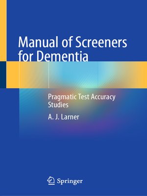 cover image of Manual of Screeners for Dementia